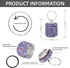 Bling Keychain Pill Holder, Small Pill Box for Purse, Portable Organizer Container for Capsule Vitamin Supplement