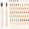 Sieral 60 Pcs Bamboo Toothbrushes, Extra Soft Bristle, Individually Wrapped Natural Toothbrush for Kids and Adults