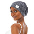 Silky Satin Lined Bonnet for Women, Adjustable Slouchy Beanie Sleep Cap for Long Curly Hair, Braids, Dreadlocks (Black)