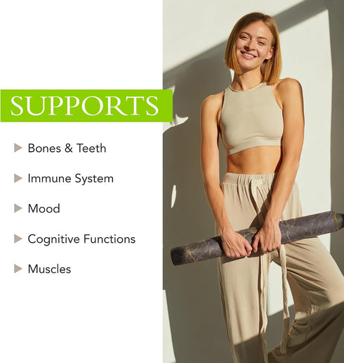 Immunity, 5000IU D3, 30 Vitamin D Supplement Natural Vitamins for Men & Women - May Support Bones, & Mood - Non-GMO