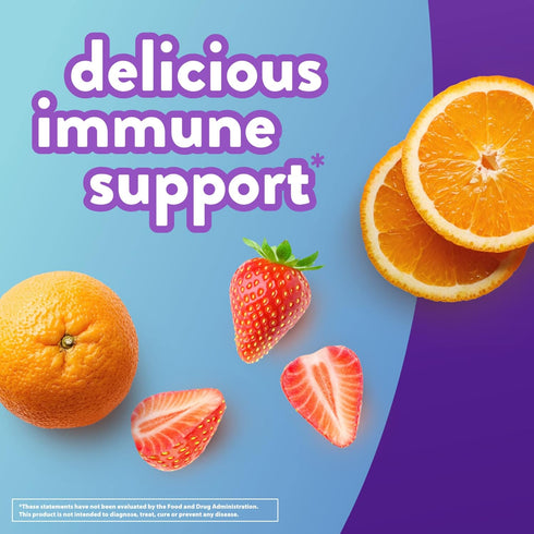 Vitafusion Power Zinc Gummy Vitamins, Immune Support, Strawberry Tangerine Flavor, 90 Count