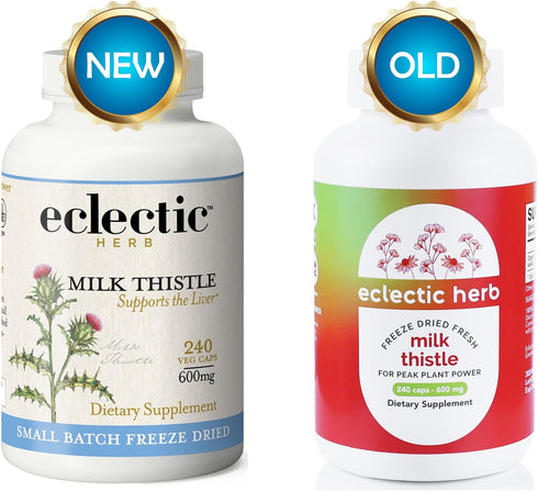 Raw Freeze-Dried Non-GMO Milk Thistle, Eclectic Institute, with Silymarin for Liver Support, 240 CT