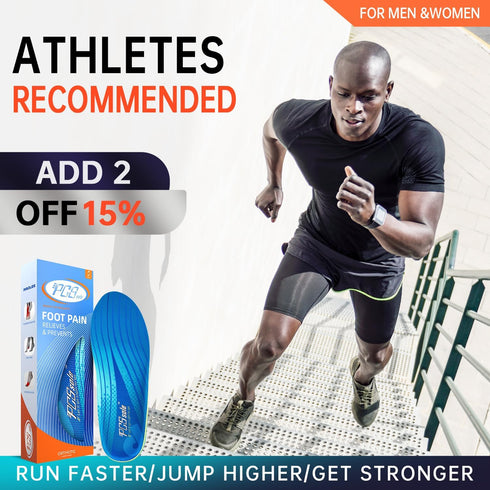 PCSsole Plantar Fasciitis Relief Sport Insoles Inserts - High Arch Support for Basketball, Athletics, Running - Reduce