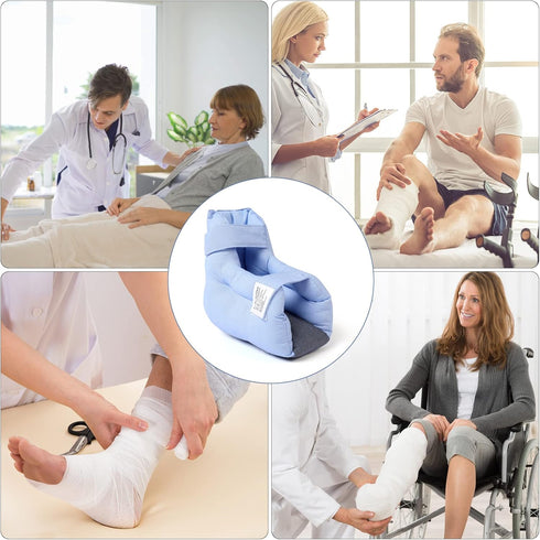 Heel Protectors for Pressure Sores - Cushions for Heel Pain Relief with Laundry Bag for Bedridden Patients
