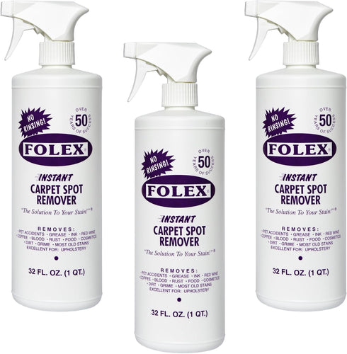 FOLEX Instant Carpet Spot Remover, 32oz, 3 Pack