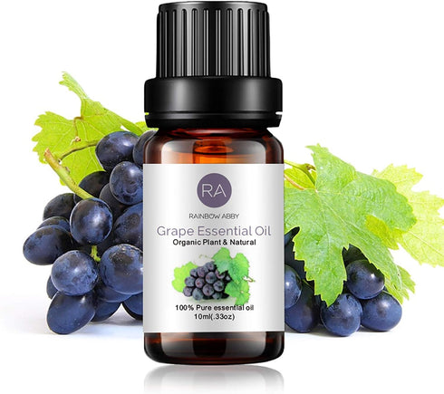 Grape Essential Oil 10ML - 100% Pure Organic Natural Flower Oil for Diffuser, Massage & Skin Care