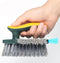 4-in-1 Grout Brush with Squeegee, Heavy-Duty Scrub Brushes for Bathroom & Kitchen Cleaning, Green
