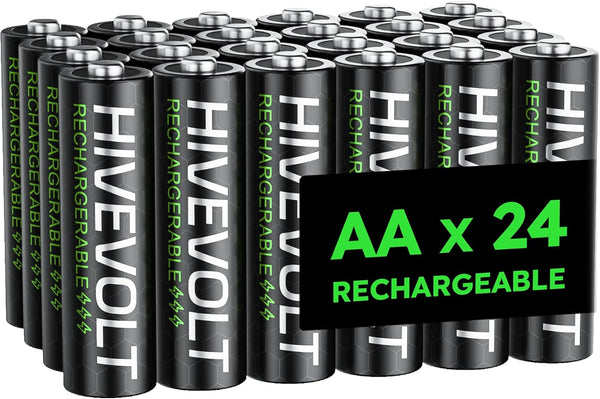 HIVEVOLT Rechargeable AA Batteries, 2800mAh High Capacity Double A Battery NiMH Low Self