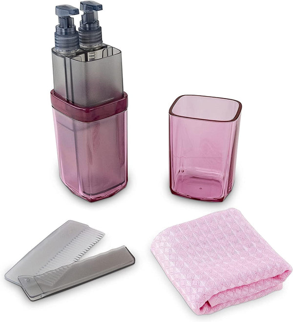 Travel Toothbrush Case, Portable Multi Function Holder with Dispenser, Toiletry Organizer for Camping, Gym