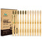 Biodegradable Eco-Friendly Natural Bamboo Charcoal Toothbrushes, FSC Certified, 12 Count