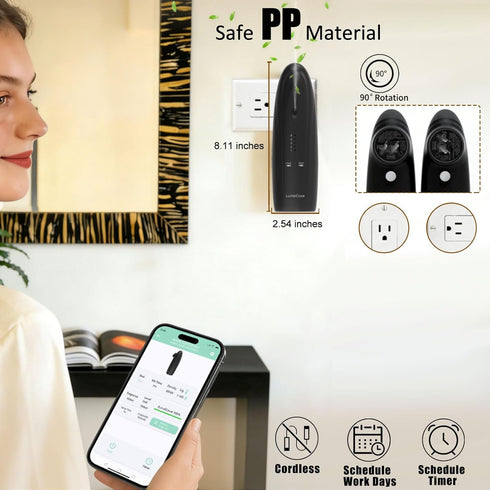 Plug-in Waterless Essential Oil Diffuser Smart App Bluetooth Scent Machine, Hotel Collection Cold Air Nebulizing