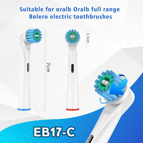 Toothbrush Heads for Oral B - 4 Pack | Professional Electric Replacement Heads, Compatible with Oral B Braun, Medium