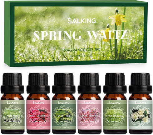 SALKING Spring Fragrance Oils Set, Premium Essential Oils Gift Set for Diffuser,