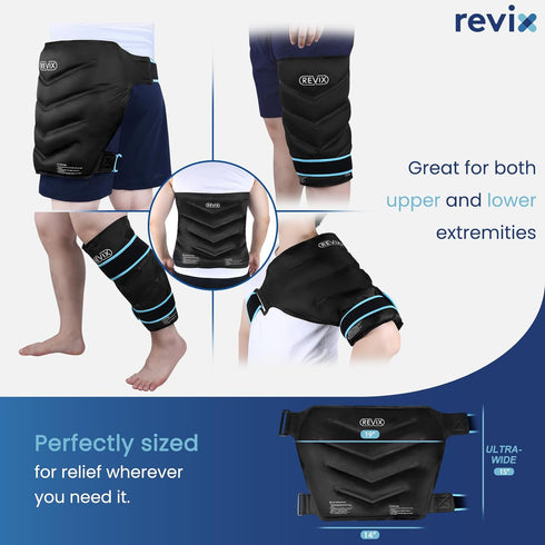 REVIX Extra Large Hip Ice Pack Wrap, Reusable Cold Pack for Bursitis and Hip Replacement Surgery