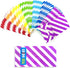 Bright Color Striped Paper Bags, Rainbow Party Bags for Kids’ Birthday Party, Baby Shower, Wedding (50CT)