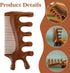 HJZHII 4 1 Wooden Scalp Comb, Scalp Massage Tool Scalps Massager Hair Growth Wooden Massage Comb in Sandalwood Gua Sha
