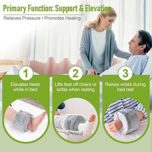Suicatene 2 Pack Foot, Ankle & Heel High - Density Sponge Rings - Prevent Bed Sores, Ideal for Post Surgery, Elderly