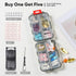 WLU 4 Pack Travel Pill Organizer Small Pill Case Pocket Pill Box Portable Medicine Organizer Box with Lables and Pill