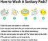 7pcs Pack Cloth Pads, Including 1 Mini Wet Bag + 6 Bamboo Charcoal Cloth Reusable Menstrual Pads/Reusable Sanitary Pad