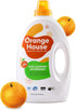 Orange House Liquid Laundry Detergent, Free and Clear, 135.3 Fl Oz, Natural Clean with Orange Oil, HE & Standard