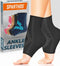 Sparthos Ankle Compression Socks (Pair) – Plantar Fasciitis Ankle Brace for Men and Women (Black-L)