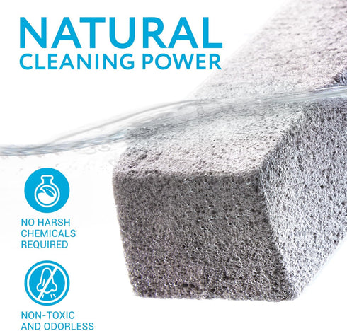 Impresa 2 Pack Pumice Stone Toilet Bowl Cleaner with Extra Long Handle, Limescale Remover, Brush Wand