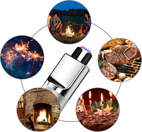 REIDEA Candle Lighter - Electric Arc Lighter with Safe Protector Button, USB Rechargeable for Camping
