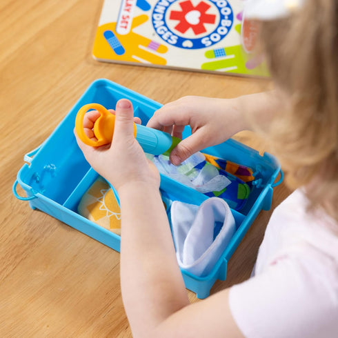 Set 3+ Melissa & Doug Boo-Boos & Bandages Reusable First Aid Pretend Play for Ages - FSC Certified