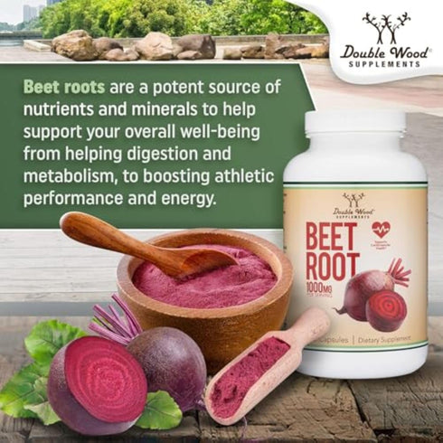 Beet Root Powder Capsules, Organic and Vegan, 210 Count, 1,000mg Per Serving for Overall Health Support