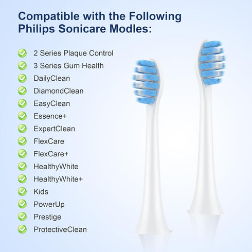 MRYUESG Extra-Soft Toothbrush Replacement Heads, 10 Pack - Compatible with Philips Sonicare