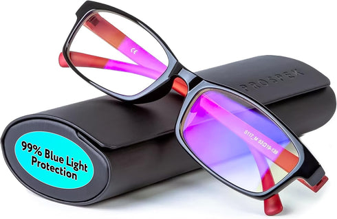 Prospek Blue Light Reading Glasses, Anti-Glare for Computer Use, Clear Lens 3.0 Diopters