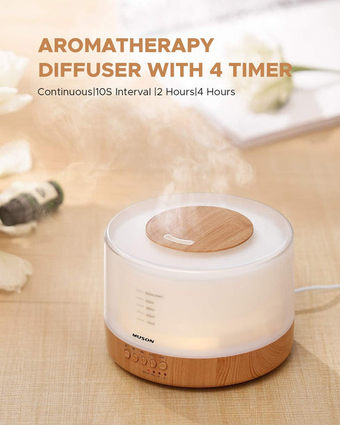 muson Essential Oil Diffuser Sound Machine Combo Diffuser for Aromatherapy Fragrant Oil Cool Mist Humidifier