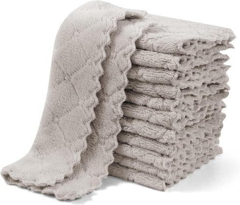 UMANI 12 Pack Kitchen Dish Cloths, Ultra Soft Absorbent Quick Drying Dish Towels,