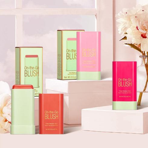 Blush Stick for Cheeks, Cream Makeup Blush Wand, Natural Blendable Waterproof Korean Matte Tint (#01 Shy Pink)