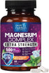 Magnesium Complex Supplement 500mg | 60 Capsules | High Absorption Chelated Magnesium with Glycinate, Oxide, Malate,