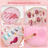 Nail Art Tool Set, 15 PCS Brushes, Resin Painting Palette, Detail Brush, Nail Dotting Pen for DIY Manicure (Pink)