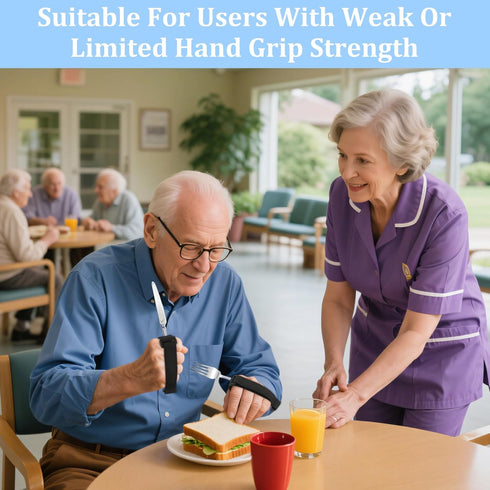 SHFGYG Universal Cuff,Universal Hand Strap for Holding Utensils,Adjustable Spoon Fork Holder Strap, Useful Adaptive