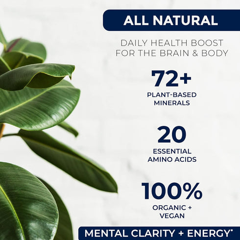 Liquid Chelated Minerals - 72+ Organic Major & Trace Minerals, 20 Essential Amino Acids, Humic Fulvic Blend - Fast