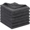 SUNLAND Microfiber Face Cloth, Reusable Makeup Remover Towel, Ultra Soft Face Washcloth 12"x12", 6 Pack Dark Grey