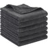 SUNLAND Microfiber Face Cloth, Reusable Makeup Remover Towel, Ultra Soft Face Washcloth 12"x12", 6 Pack Dark Grey
