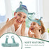 Face Wash Headband, Cute Cartoon Palm and Snail Spa Hair Bands, Elastic Coral Fleece for Women Skincare.