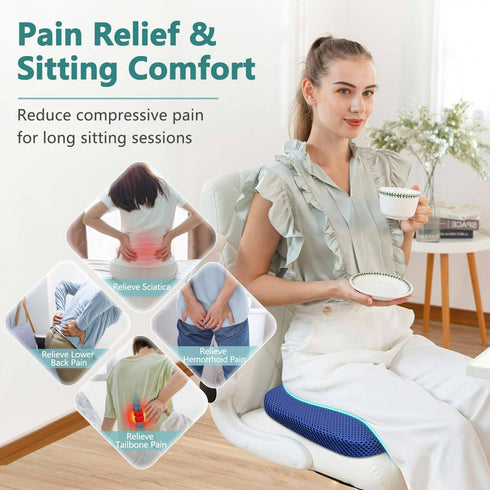 Tailbone Hemorrhoid Donut Pillow for Pain, Sciatica Pain Relief Butt Pillow, Pressure Sore Relief Seat Cushion