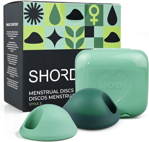 Shordy Reusable Menstrual Disc Set of 2 (Small & Large) Soft, Medical-Grade
