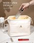 Birthday Gifts for Girls, Personalized Large Makeup Bag, Double Layer Cosmetic Bag with Brush Organizer, PU Leather