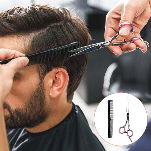Sirabe 9 PCS Professional Hair Cutting Scissors Kit, Thinning Shears Set for Men, Women, Kids, Adults, Pets