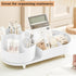 Rotating Makeup Organizer for Vanity | Large Spinning Makeup Storage with Brush Holder & Perfume Organizer