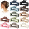 Vigorpace 12 Pack Medium Hair Claw Clips for Women Girls, Strong Hold, Matte Square, Thick Thin Hair