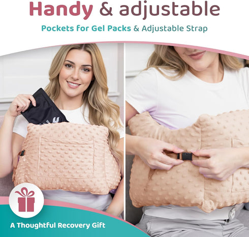 Zomaple Post Mastectomy Pillow Post Surgery Post-Op Essentials, Breast Augmentation/Reduction & Mastectomy Recovery