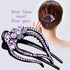Yusier 4PCS Heart Style Ponytail Duckbill Clips, Flower Rhinestone Barrettes for Women, Sparkly Hair Clips