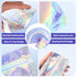 6x9 inch Holographic Packaging Bags - Resealable Foil Pouch Mylar Sample Bag for Small Business and Food Storage